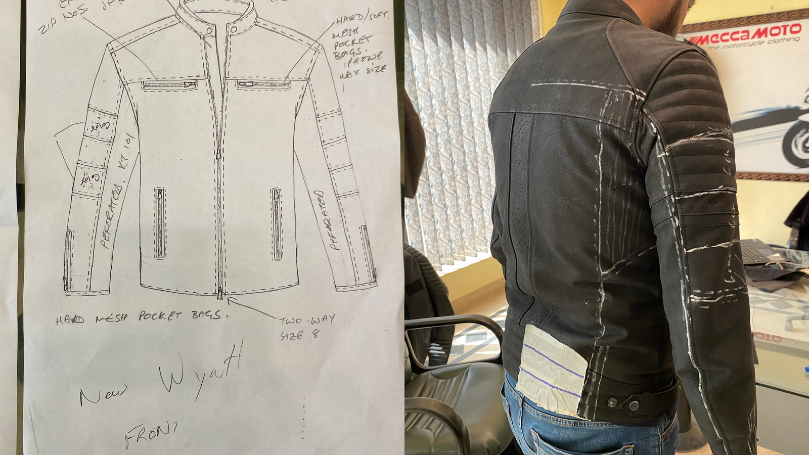 A jacket illustration and early prototype
